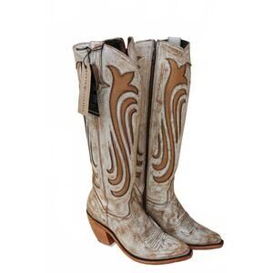 NEW LIBERTY BOOT CO. women's carnaza cobre mantequilla cowgirl boot - medium in
